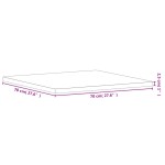 vidaXL Blat de masă pătrat, 70x70x2,5 cm, lemn masiv de fag