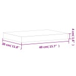 vidaXL Fund de tocat, 40x30x4 cm, lemn masiv de fag