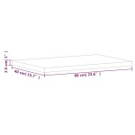 vidaXL Blat de baie, 60x40x2,5 cm, lemn masiv de fag vidaXL Blat de baie, 60x40x2,5 cm, lemn masiv de fag