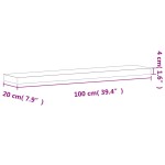 vidaXL Raft de perete, 100x20x4 cm, lemn masiv de fag