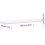 vidaXL Raft de perete, 100x20x1,5 cm, lemn masiv de fag