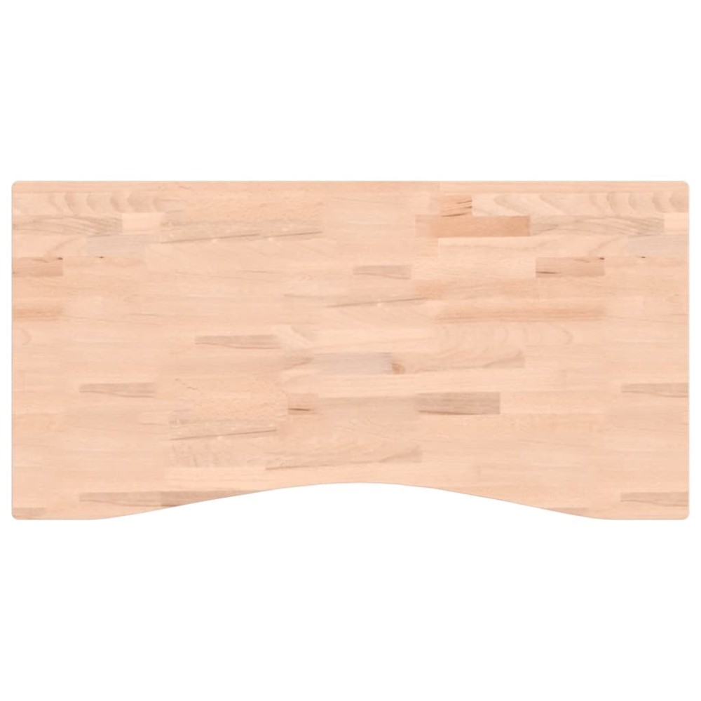 vidaXL Blat de birou, 100x(45-50)x2,5 cm, lemn masiv de fag