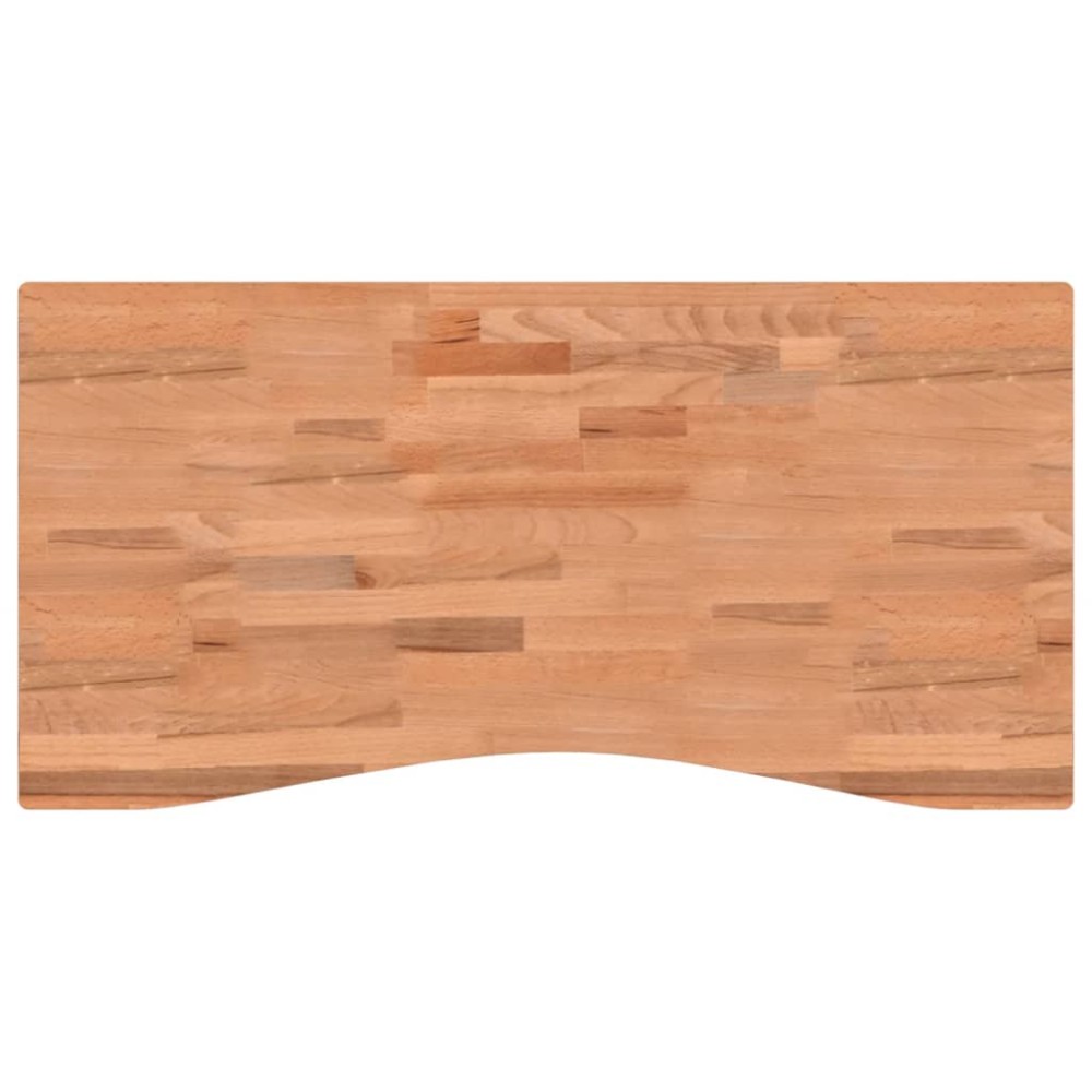 vidaXL Blat de birou, 100x(45-50)x2,5 cm, lemn masiv de fag