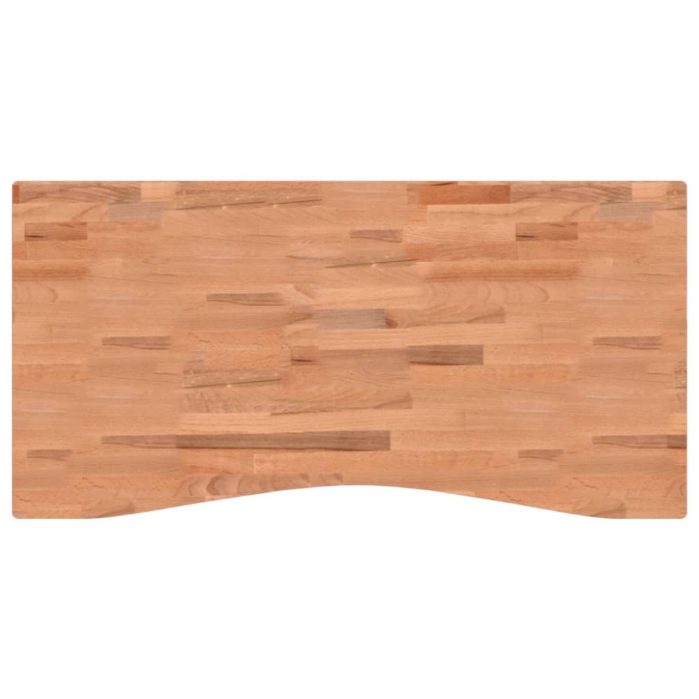 vidaXL Blat de birou, 110x(50-55)x2,5 cm, lemn masiv de fag