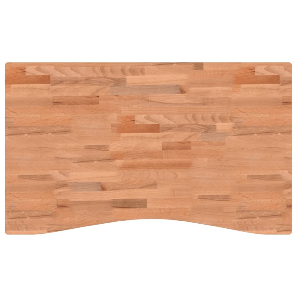 vidaXL Blat de birou, 100x(55-60)x2,5 cm, lemn masiv de fag