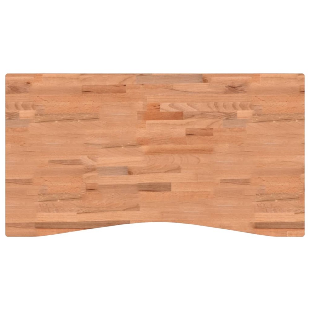 vidaXL Blat de birou, 110x(55-60)x2,5 cm, lemn masiv de fag