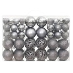 vidaXL Globuri de Crăciun, 100 buc, gri, 3 / 4 / 6 cm vidaXL Globuri de Crăciun, 100 buc, gri, 3 / 4 / 6 cm