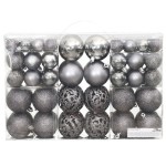 vidaXL Globuri de Crăciun, 100 buc, gri, 3 / 4 / 6 cm vidaXL Globuri de Crăciun, 100 buc, gri, 3 / 4 / 6 cm