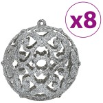 vidaXL Globuri de Crăciun, 100 buc, gri, 3 / 4 / 6 cm vidaXL Globuri de Crăciun, 100 buc, gri, 3 / 4 / 6 cm