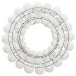 vidaXL Coroană de Crăciun, alb, 45 cm, polistiren vidaXL Coroană de Crăciun, alb, 45 cm, polistiren