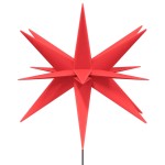 vidaXL Lumină de Crăciun cu LED/țăruș de sol roșu 57 cm pliabil vidaXL Lumină de Crăciun cu LED/țăruș de sol roșu 57 cm pliabil