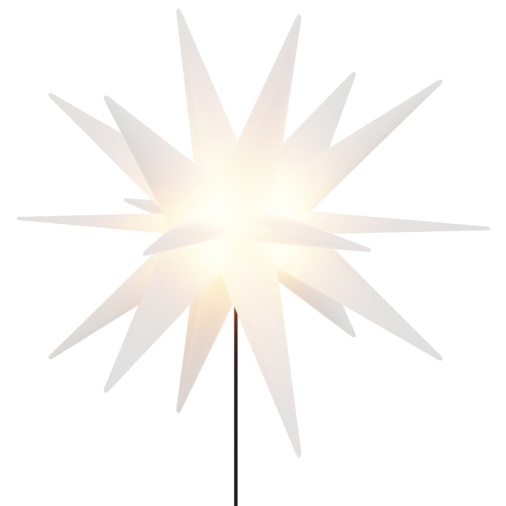 vidaXL Lumină de Crăciun cu LED/țăruș de sol alb 57 cm pliabil