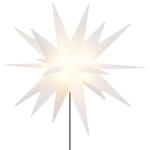 vidaXL Lumină de Crăciun cu LED/țăruș de sol alb 57 cm pliabil