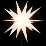 vidaXL Lumină de Crăciun cu LED/țăruș de sol alb 57 cm pliabil