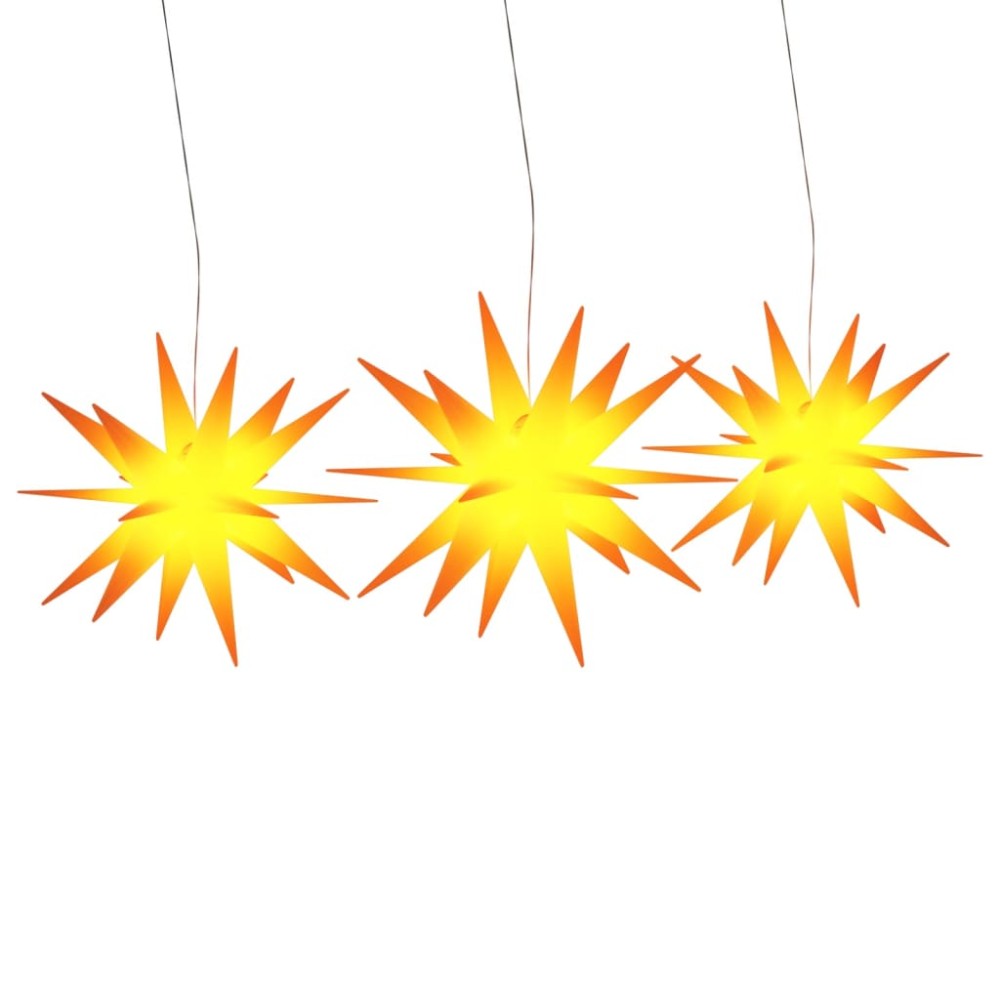 vidaXL Lumini de Crăciun cu LED-uri, 3 buc., galben, pliabil