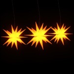 vidaXL Lumini de Crăciun cu LED-uri, 3 buc., galben, pliabil