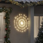 vidaXL Lumină stelară de Crăciun 140 LED-uri alb cald 17 cm vidaXL Lumină stelară de Crăciun 140 LED-uri alb cald 17 cm