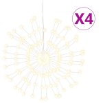 vidaXL Lumini stelare de Crăciun 140 LED-uri, 4 buc., alb cald, 17 cm vidaXL Lumini stelare de Crăciun 140 LED-uri, 4 buc., alb cald, 17 cm