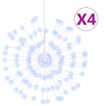 vidaXL Lumini stelare de Crăciun 140 LED-uri, 4 buc., alb rece, 17 cm vidaXL Lumini stelare de Crăciun 140 LED-uri, 4 buc., alb rece, 17 cm