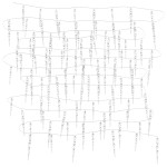 vidaXL Lumină de Crăciun tip țurțuri, 100 LED-uri, alb cald, 10 m, acrilică, PVC