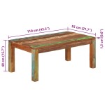 vidaXL Măsuță de cafea, 110 x 55 x 40 cm, Lemn masiv recuperat vidaXL Măsuță de cafea, 110 x 55 x 40 cm, Lemn masiv recuperat