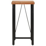 vidaXL Masă de bar, 55x55x107 cm, lemn masiv acacia și fier