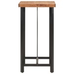 vidaXL Masă de bar, 55x55x107 cm, lemn masiv acacia și fier