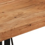 vidaXL Masă de bar, 55x55x107 cm, lemn masiv acacia și fier