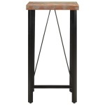 vidaXL Masă de bar, 55x55x107 cm, lemn masiv reciclat și fier vidaXL Masă de bar, 55x55x107 cm, lemn masiv reciclat și fier