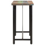 vidaXL Masă de bar, 110x55x107 cm, lemn masiv reciclat și fier