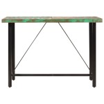 vidaXL Masă de bar, 150x70x107 cm, lemn masiv reciclat și fier vidaXL Masă de bar, 150x70x107 cm, lemn masiv reciclat și fier