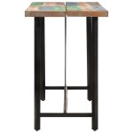 vidaXL Masă de bar, 150x70x107 cm, lemn masiv reciclat și fier vidaXL Masă de bar, 150x70x107 cm, lemn masiv reciclat și fier