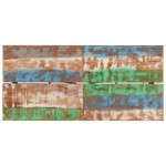 vidaXL Masă de bar, 150x70x107 cm, lemn masiv reciclat și fier vidaXL Masă de bar, 150x70x107 cm, lemn masiv reciclat și fier