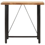 vidaXL Masă de bar, 110x55x107 cm, lemn masiv de mango și fier vidaXL Masă de bar, 110x55x107 cm, lemn masiv de mango și fier