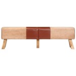 vidaXL Bancă de gimnastică, maro, 160 cm, piele naturală și pânză vidaXL Bancă de gimnastică, maro, 160 cm, piele naturală și pânză