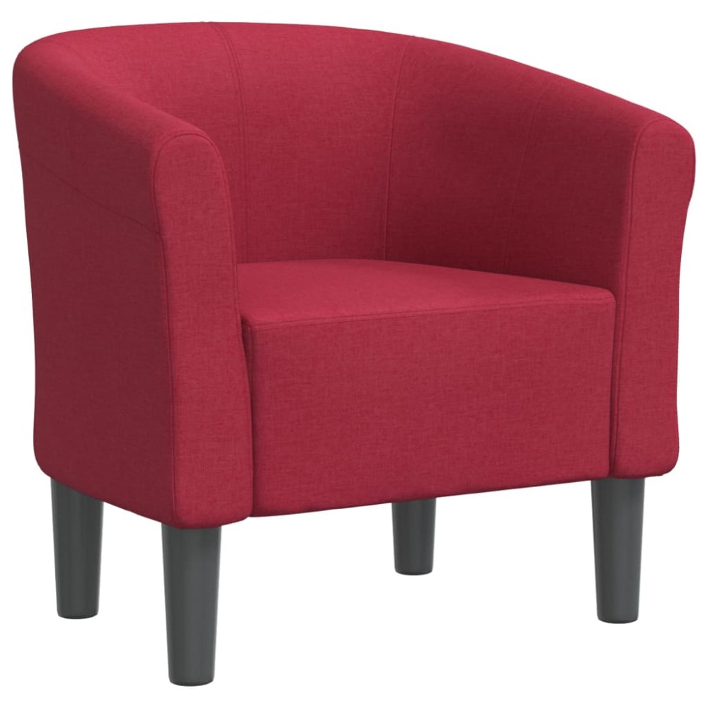 vidaXL Fotoliu tip cuvă, roșu vin, material textil