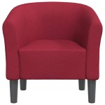 vidaXL Fotoliu tip cuvă, roșu vin, material textil vidaXL Fotoliu tip cuvă, roșu vin, material textil