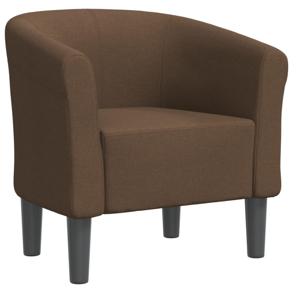 vidaXL Fotoliu tip cuvă, maro, material textil