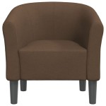 vidaXL Fotoliu tip cuvă, maro, material textil vidaXL Fotoliu tip cuvă, maro, material textil