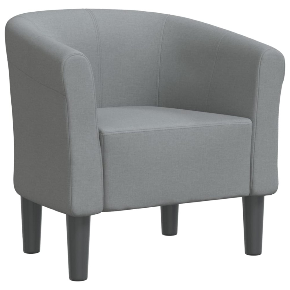 vidaXL Fotoliu tip cuvă, gri deschis, material textil