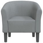 vidaXL Fotoliu tip cuvă, gri deschis, material textil