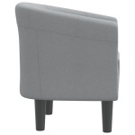 vidaXL Fotoliu tip cuvă, gri deschis, material textil