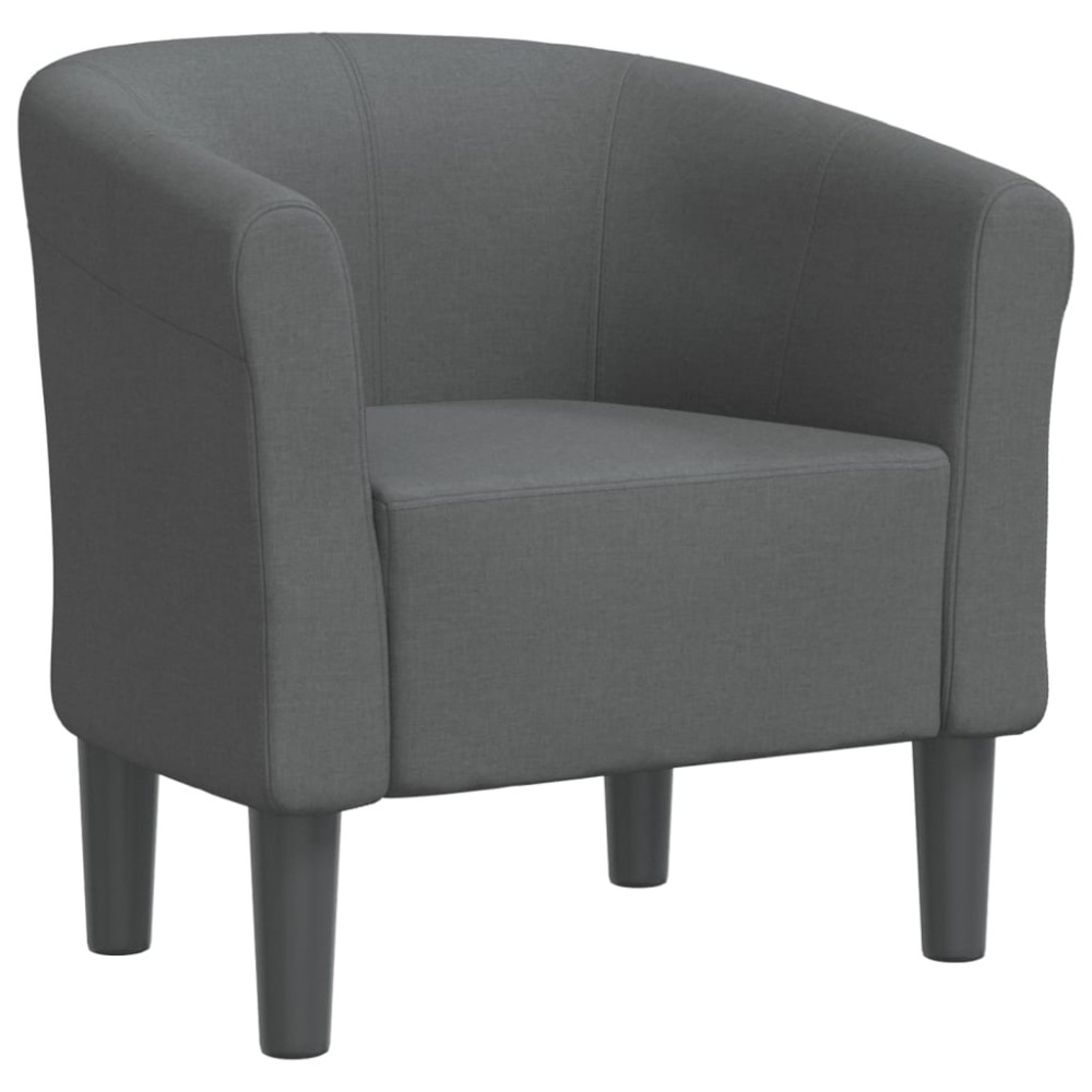 vidaXL Fotoliu tip cuvă, gri închis, material textil