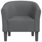 vidaXL Fotoliu tip cuvă, gri închis, material textil vidaXL Fotoliu tip cuvă, gri închis, material textil