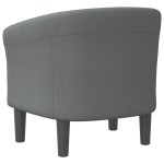 vidaXL Fotoliu tip cuvă, gri închis, material textil vidaXL Fotoliu tip cuvă, gri închis, material textil