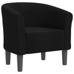 vidaXL Fotoliu tip cuvă, negru, material textil vidaXL Fotoliu tip cuvă, negru, material textil