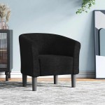 vidaXL Fotoliu tip cuvă, negru, material textil vidaXL Fotoliu tip cuvă, negru, material textil