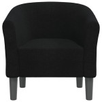 vidaXL Fotoliu tip cuvă, negru, material textil vidaXL Fotoliu tip cuvă, negru, material textil