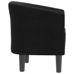 vidaXL Fotoliu tip cuvă, negru, material textil vidaXL Fotoliu tip cuvă, negru, material textil