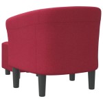 vidaXL Fotoliu tip cuvă cu taburet, roșu vin, material textil vidaXL Fotoliu tip cuvă cu taburet, roșu vin, material textil